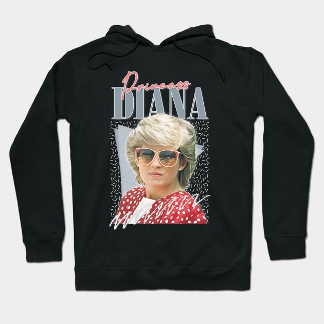 Princess Diana --- Retro 80s Vibes Hoodie by DankFutura